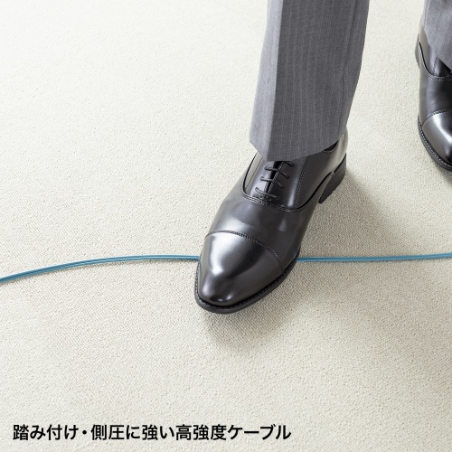 光ケーブル（1m・光ファイバケーブル・アーマードメガネ型・マルチモード・OM3・LC×2-LC×2・アクア）HKB-AMOM3LCLC-01 サンワサプライ