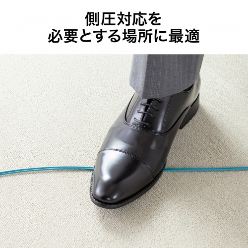 光ケーブル（1m・光ファイバケーブル・アーマードメガネ型・マルチモード・OM3・LC×2-LC×2・アクア）HKB-AMOM3LCLC-01 サンワサプライ