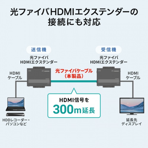 光ファイバケーブル（コード集合型・OM3・10GBASE-SR/SW規格・10Gbps・マルチモード・LC×2-LC×2・2芯・50μm・300m）