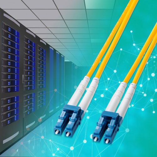 光ファイバケーブル（補強メガネ型・2芯・シングルモード・9μm・LC×2-LC×2・10ギガ・10m）