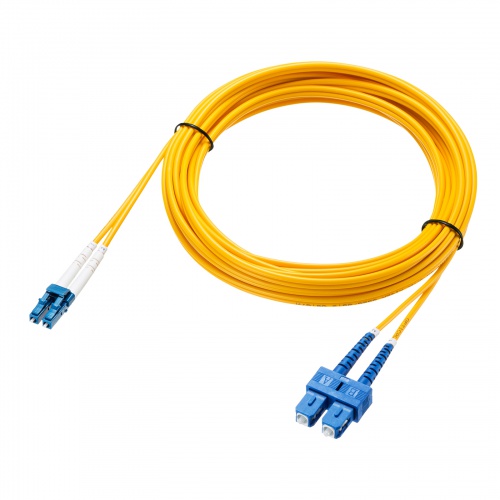 光ファイバケーブル（補強メガネ型・2芯・シングルモード・9μm・LC×2-SC×2・10ギガ・2m）