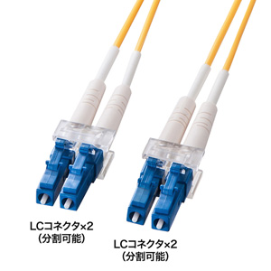 サンワサプライ】光ケーブル（LC・LCコネクタ・15m・コア径10ミクロン