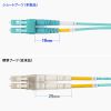 光ファイバケーブル（OM3・10GBASE-SR/SW規格・10Gbps・マルチモード・LC×2-LC×2・メガネ型・2芯・50μm・ショートブーツ・20m）