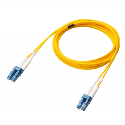 光ファイバケーブル（OS2・10GBASE-LR/ER/ZR規格・10Gbps・シングルモード・LC×2-LC×2・メガネ型・2芯・9μm・ショートブーツ・2m）