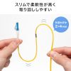 光ファイバケーブル（OM2・10GBASE-LR/ER/ZR規格・10Gbps・シングルモード・LC×2-LC×2・メガネ型・2芯・9μm・ショートブーツ・20m）