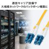 光ファイバケーブル（OM2・10GBASE-LR/ER/ZR規格・10Gbps・シングルモード・LC×2-LC×2・メガネ型・2芯・9μm・ショートブーツ・30m）