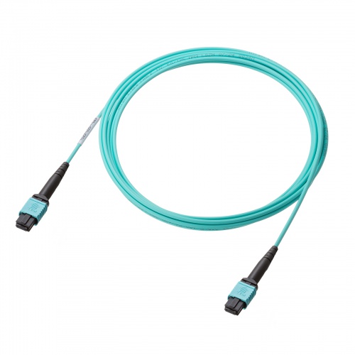 MPO光ファイバケーブル（マルチモード・50μm・OM3・MPO-MPO・12芯・B配線・3m）