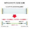 MPO光ファイバケーブル（マルチモード・50μm・OM3・MPO-MPO・12芯・B配線・5m）