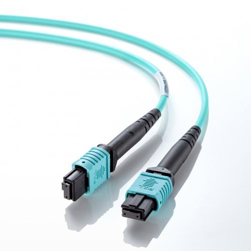 MPO光ファイバケーブル（マルチモード・50μm・OM3・MPO-MPO・12芯・B配線・10m）