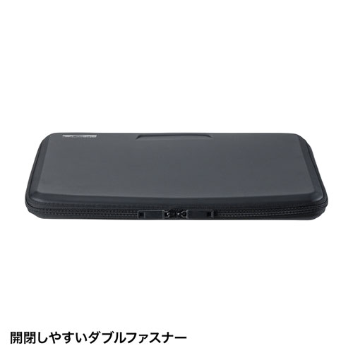 PCインナーケース(13.3型ワイド・衝撃吸収・セミハード・EVA・ダブルファスナー・収納・ブラック)