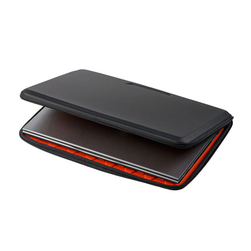PCインナーケース(13.3型ワイド・衝撃吸収・セミハード・EVA・ダブルファスナー・収納・ブラック)