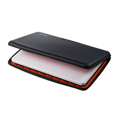 【アウトレット･訳あり・セール】PCインナーケース(15.6型ワイド・衝撃吸収・セミハード・EVA・ダブルファスナー・収納・ブラック)