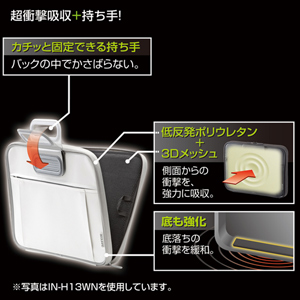 ノートPCケース(12型ワイド対応・衝撃吸収・ブラック） サンワサプライ