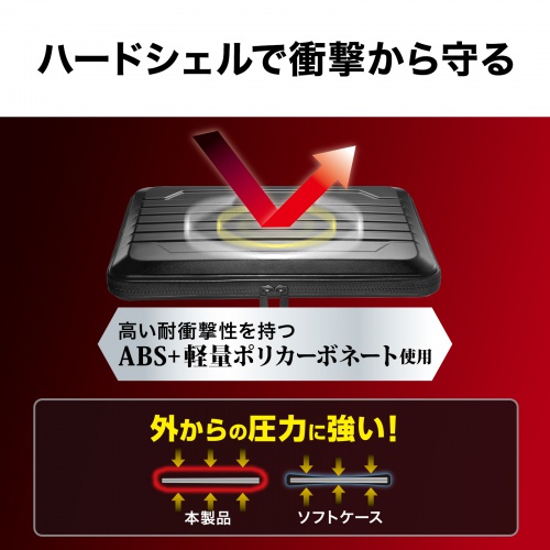 インナーケース（パソコン・13.3インチワイド対応・13.6インチワイド対応・ハードシェル・耐衝撃・ポリカーボネート）
