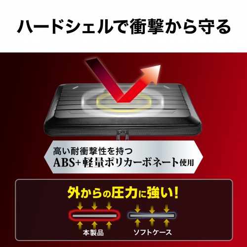 インナーケース（パソコン・15.6インチワイド対応・16インチワイド対応・ハードシェル・耐衝撃・ポリカーボネート）