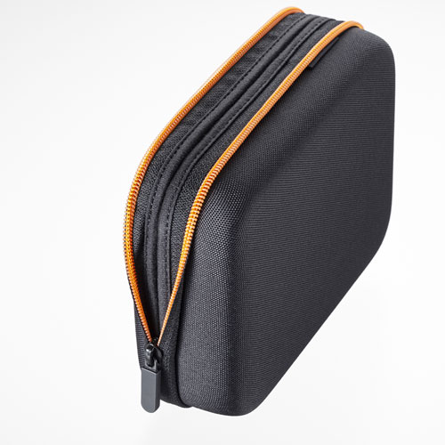 ポーチ（トラベルポーチ・ガジェットポーチ・小物入れ・おしゃれ・大容量・人気・おすすめ・男性・仕切り・収納・便利・持ち運び・セミハード・黒） IN-HDAD1BK サンワサプライ