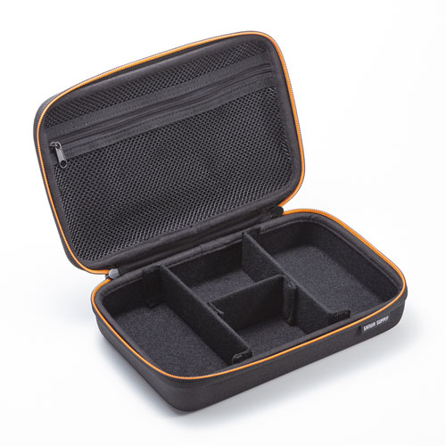 ポーチ（トラベルポーチ・ガジェットポーチ・小物入れ・おしゃれ・大容量・人気・おすすめ・男性・仕切り・収納・便利・持ち運び・セミハード・黒） IN-HDAD2BK サンワサプライ