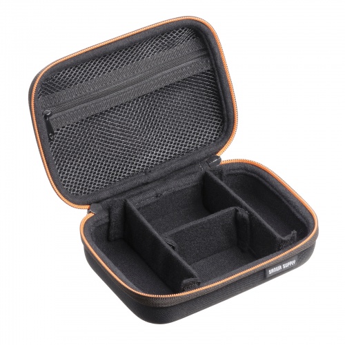 ガジェットケース（セミハード・ブラック・小物収納・インナーケース・モバイルバッテリー・充電器・スマホ収納ポーチ・幅17.5cm）