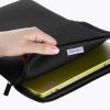 MacBook Neo 13インチ インナーケース（衝撃・傷対策・クッション素材・ダブルファスナー・縦型・ブラック）