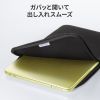 MacBook Neo 13インチ インナーケース（衝撃・傷対策・クッション素材・ダブルファスナー・縦型・ブラック）