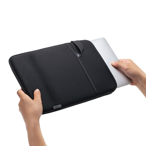 インナーケース（MacBook用・衝撃吸収・低反発ウレタン・13.3インチ・スリップインケース・ブラック）