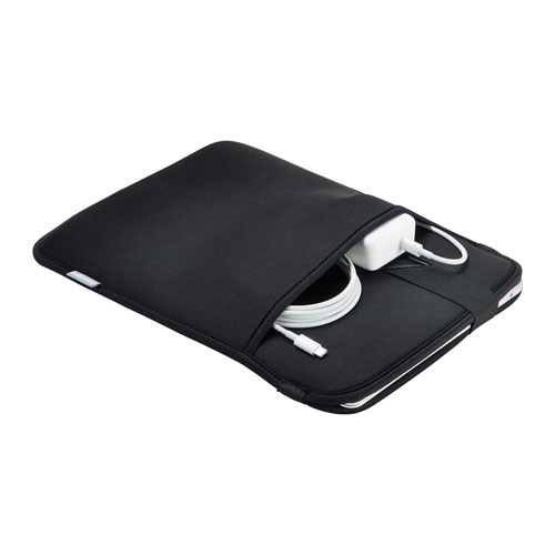 インナーケース（MacBook用・衝撃吸収・低反発ウレタン・13.3インチ・スリップインケース・ブラック）