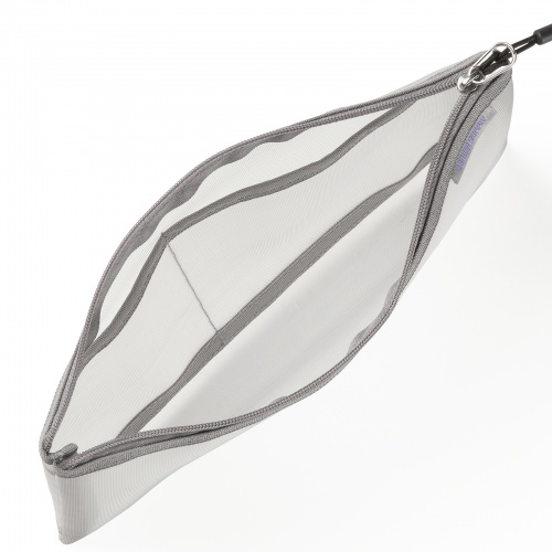 メッシュケース（メッシュポーチ・トラベルポーチ・ナイロン素材・小物入れ・幅23.5/高さ16cm・グレー）