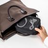 ガジェットケース（メッシュ・トラベルポーチ・モバイルバッテリー・PC周辺機器・ケーブル・整理・旅行・海外旅行・出張・収納・幅19×奥行13×高さ6.5cm・ブラック）