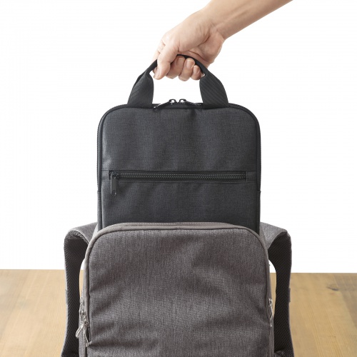 ショルダーベルト付きインナーケース（ノートパソコン・取っ手付き・縦型・11.6インチ・グレー） IN-SCL11GY-BLT サンワサプライ