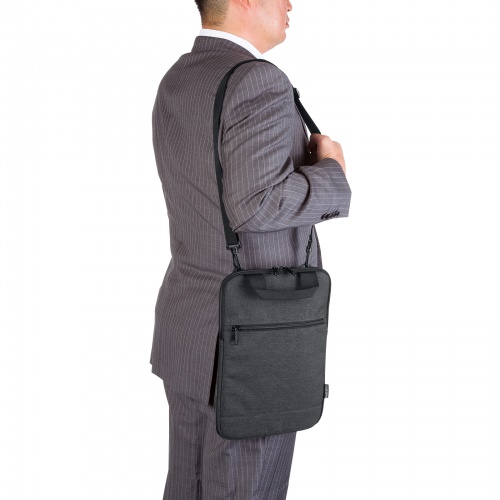 ショルダーベルト付きインナーケース（ノートパソコン・取っ手付き・縦型・11.6インチ・グレー） IN-SCL11GY-BLT サンワサプライ