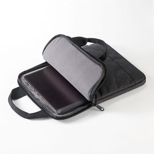 インナーケース（ノートパソコン・取っ手付き・縦型・11.6インチ・グレー）