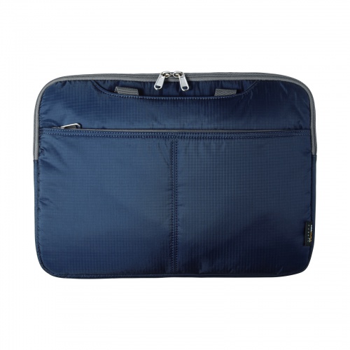ノートパソコン インナーケース（11.6型ワイドまで対応・取っ手付き・撥水加工・ポケット付き・高耐久・バックインバック・整理・ネイビー）