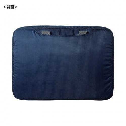 ノートパソコン インナーケース（11.6型ワイドまで対応・取っ手付き・撥水加工・ポケット付き・高耐久・バックインバック・整理・ネイビー）