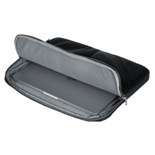 ノートパソコン インナーケース（13.3型ワイドまで対応・取っ手付き・撥水加工・ポケット付き・高耐久・バックインバック・整理・ブラック）