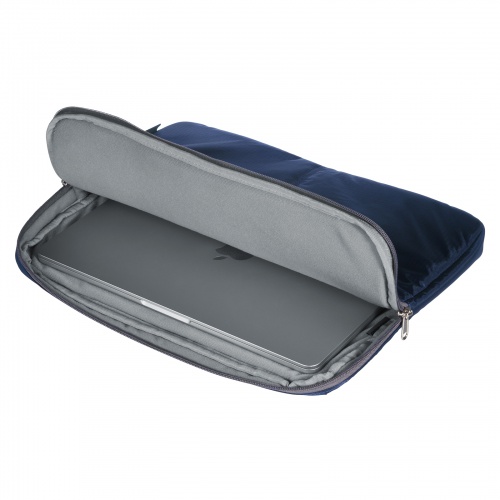ノートパソコン インナーケース（13.3型ワイドまで対応・取っ手付き・撥水加工・ポケット付き・高耐久・バックインバック・整理・ネイビー）