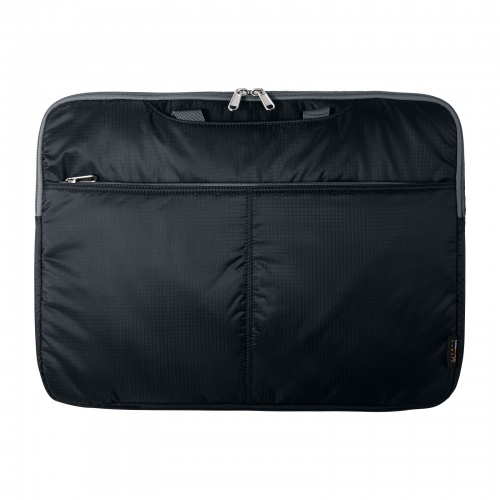 ノートパソコン インナーケース（15.6型ワイドまで対応・取っ手付き・撥水加工・ポケット付き・高耐久・バックインバック・整理・ブラック）