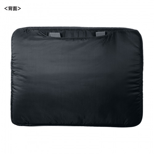 ノートパソコン インナーケース（15.6型ワイドまで対応・取っ手付き・撥水加工・ポケット付き・高耐久・バックインバック・整理・ブラック）