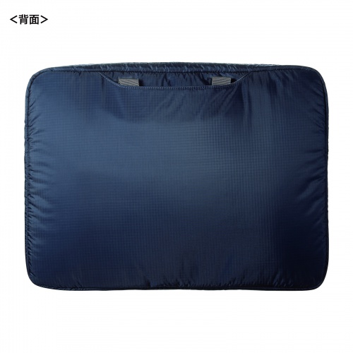 ノートパソコン インナーケース（15.6型ワイドまで対応・取っ手付き・撥水加工・ポケット付き・高耐久・バックインバック・整理・ネイビー）