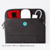 ノートパソコンケース（13.3型・14型ワイド対応・インナーケース・外ポケット付・周辺機器収納・通勤用・オフィス移動用・ブラック）