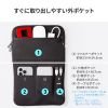 ノートパソコンケース（13.3型・14型ワイド対応・インナーケース・外ポケット付・周辺機器収納・通勤用・オフィス移動用・ブラック）