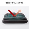 ノートパソコンケース（13.3型・14型ワイド対応・インナーケース・外ポケット付・周辺機器収納・通勤用・オフィス移動用・ブラック）
