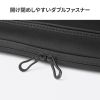ノートパソコンケース（13.3型・14型ワイド対応・インナーケース・外ポケット付・周辺機器収納・通勤用・オフィス移動用・ブラック）
