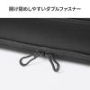 ノートパソコンケース（15.6型・16型ワイド対応・インナーケース・外ポケット付・周辺機器収納・通勤用・オフィス移動用・ブラック）