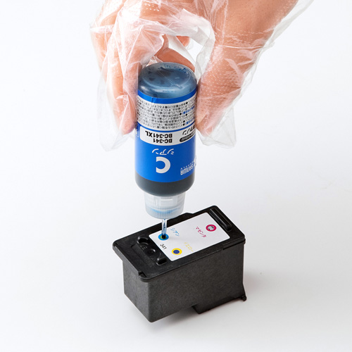 BC-341 キャノン 詰め替えインク　約6～10回分（3色セット・30ml） サンワサプライ