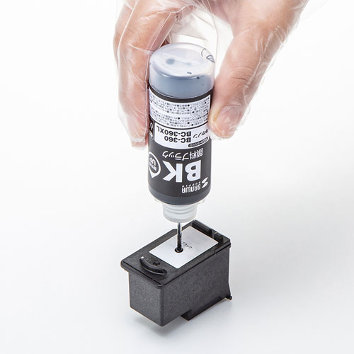 キヤノン 詰め替えインク（BC-360用・BC-360XL用・顔料ブラック・工具付き）