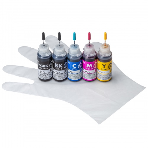 詰め替えインク（キャノン・顔料ブラック・ブラック・シアン・マゼンタ・イエロー・5色・30ml）