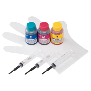 ブラザー LC11C・M・Y用詰め替えインク（3色カラー・各60ml）(各約8回分) INK-LC11S60S サンワサプライ