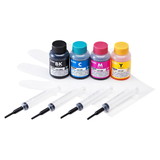 詰め替えインク ブラザー LC12BK約6回、C・M・Y各約10回分（4色カラー・各60ml） サンワサプライ