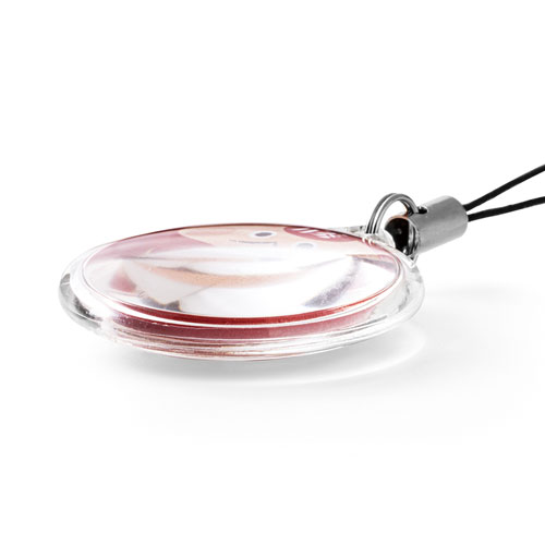 インクジェットで携帯ストラップが作れる、写真が大きめタイプの手作りストラップキット（丸・大） JP-ST06 サンワサプライ