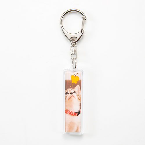 インクジェットで作る、写真が大きく入る手作りキーホルダーキット（スティック型・特大・2個） JP-ST15 サンワサプライ